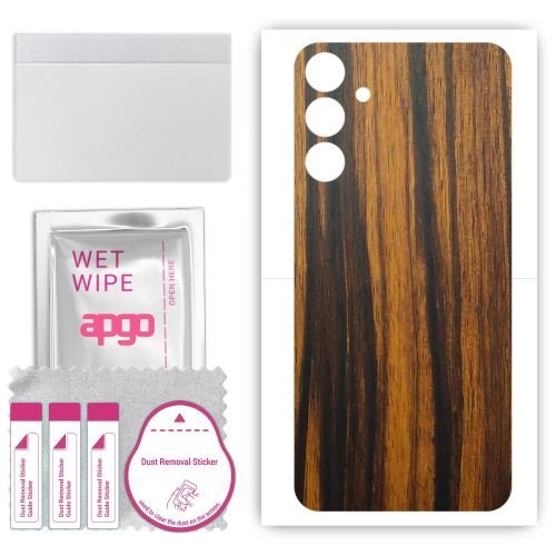 folia naklejka skórka strukturalna na TYŁ do Samsung Galaxy A35 5G - Drewno Tygrysie - apgo SKINS