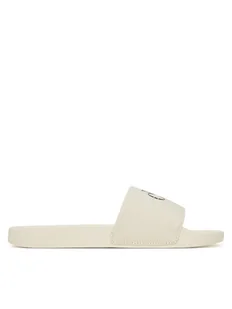 Calvin Klein Jeans Japonki Slide Monogram Wn Logo Ck YW0YW01967 Beżowy - Klapki i japonki damskie - miniaturka - grafika 1