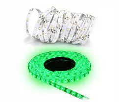 Taśma LED 12V IP20 bez silikonu 24W zielona szerokość 8mm diody 2835 rolka 5m ECOLIGHT (100) - Taśmy LED - miniaturka - grafika 1