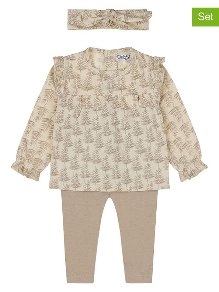 Dirkje 3-częściowy zestaw w kolorze kremowo-beżowym