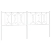 Inne meble do sypialni - vidaXL Metalowe wezgłowie, białe, 180 cm - miniaturka - grafika 1