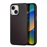 Etui i futerały do telefonów - Dux Ducis Naples etui do iPhone 14 Plus skórzany pokrowiec (kompatybilny z MagSafe) ciemnobrązowy - miniaturka - grafika 1