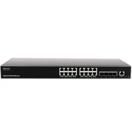 Switche - Grandstream Networks GWN7812P łącza sieciowe Zarządzany L3 Gigabit Ethernet (10/100/1000) Obsługa PoE Szary GWN7812P - miniaturka - grafika 1