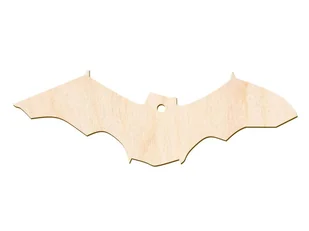 PartyShow Zawieszka drewniana Nietoperz - 10 cm - 1 szt. - Ozdoby bożonarodzeniowe - miniaturka - grafika 1