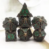 Gry planszowe - Kostki Rpg Leśny Portal Zestaw 7 Metalowych Kości - miniaturka - grafika 1