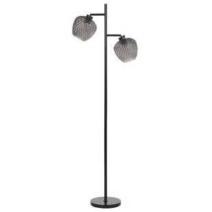 Lampa podłogowa metalowa szara SHERRY - Lampy stojące - miniaturka - grafika 1