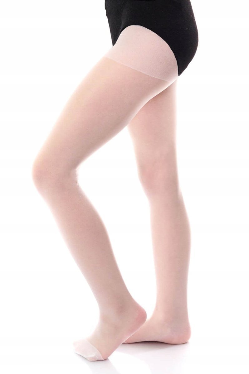 Rajstopy Dziewczęce Komunijne Dla Dziewczynki Gładkie Cienkie Białe 140/146