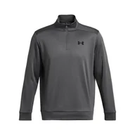 Bluzy męskie - Męska Bluza UNDER ARMOUR UA ARMOUR FLEECE 1/4 ZIP 1373358-025 – Szary - miniaturka - grafika 1