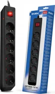 Listwy zasilające - Listwa przeciwprzepięciowa SVEN Optima 5,0 m 6 gniazd czarna, SV-021030 - miniaturka - grafika 1