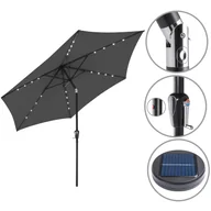 Parasole ogrodowe - Parasol Lampa Solarna LED Miami Antracyt Aluminium Ø270 - miniaturka - grafika 1