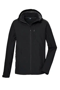 killtec Męska kurtka softshellowa/kurtka outdoorowa z kapturem KOS 103 MN SFTSHLL JCKT, czarna, XL, 42814-000 - Kurtki męskie - miniaturka - grafika 1