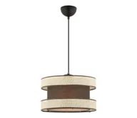 Lampy sufitowe - Lampa wisząca HALO 1xE27/60W/230V brązowa/kremowa - miniaturka - grafika 1