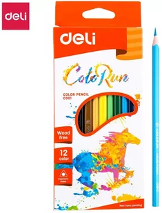 Kredki ołówkowe Deli C00100 zestaw 12 kolorów - Przybory szkolne - miniaturka - grafika 1