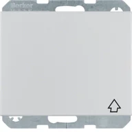 Gniazdka elektryczne - Berker Gniazdo Schuko z klapką oraz przesłonami torów prądowych Berker K.5 - aluminium - miniaturka - grafika 1