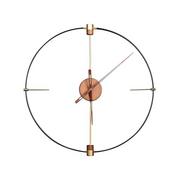 Zegary - Dekoracyjny zegar ścienny 60x5x60 czarny złoty w stylu nowoczesnym - miniaturka - grafika 1