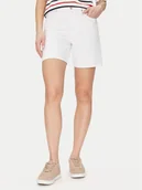 Spodenki damskie - Tommy Hilfiger Szorty jeansowe Dnm Straight Short Rw White WW0WW45924 Biały Regular Fit - miniaturka - grafika 1