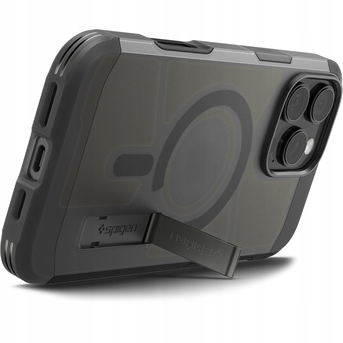 Spigen Etui z osłoną przycisku Tough Armor T Mag (CC) do MagSafe do iPhone 16 Pro Max, przydymione