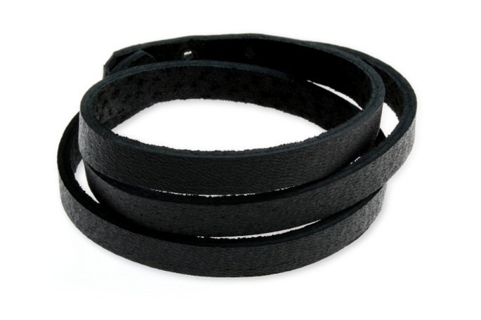 Skorzana Bransoletka Czarna Punk Rock Emo