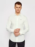 Koszule męskie - Tommy Jeans Koszula DM0DM04405 Biały Slim Fit - miniaturka - grafika 1