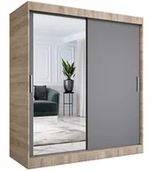 Szafy - Szafa przesuwna dąb sonoma + antracyt 180 cm Oper - miniaturka - grafika 1
