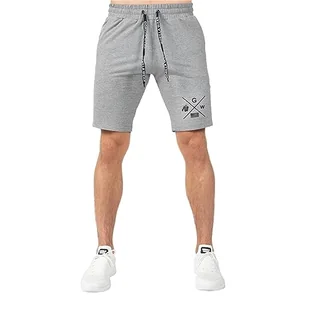 Gorilla Wear Szorty Cisco - szare - funkcjonalne lekkie krótkie spodnie z nadrukiem logo do uprawiania sportu, na co dzień, czas wolny, trening, z bawełny, poliestru, wygodne - Spodenki damskie - miniaturka - grafika 1