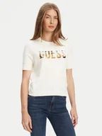 Swetry damskie - Guess Sweter W5YR25 Z2NQ2 Écru Regular Fit - miniaturka - grafika 1