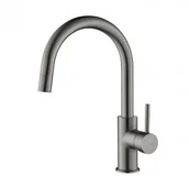 Baterie kuchenne - BLUE WATER PLAZA GRIAFIT Bateria kuchenna  z wyciąganą wylewką PLAZA GRAFIT  GUN METAL - miniaturka - grafika 1