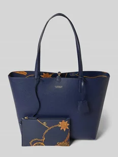 Torba shopper z nadrukiem z logo - Torebki damskie - miniaturka - grafika 1