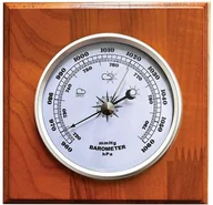 Termometry domowe - Barometr analogowy drewniany JVD BA230.41 14x14 cm . - miniaturka - grafika 1