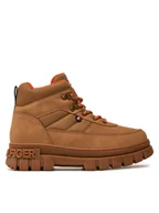 Botki męskie - Tommy Hilfiger Trzewiki Lace-Up Bootie T3X5-33707-1492 S Brązowy - miniaturka - grafika 1
