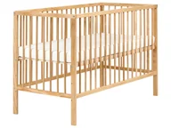 Łóżeczka i kojce - Łóżeczko dziecięce Drewno sosnowe BELENGER 60 x 120 cm Jasnobrązowy - miniaturka - grafika 1