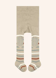 Falke Rajstopy Antypoślizgowe Multi Stripe beige - Rajstopy - miniaturka - grafika 1