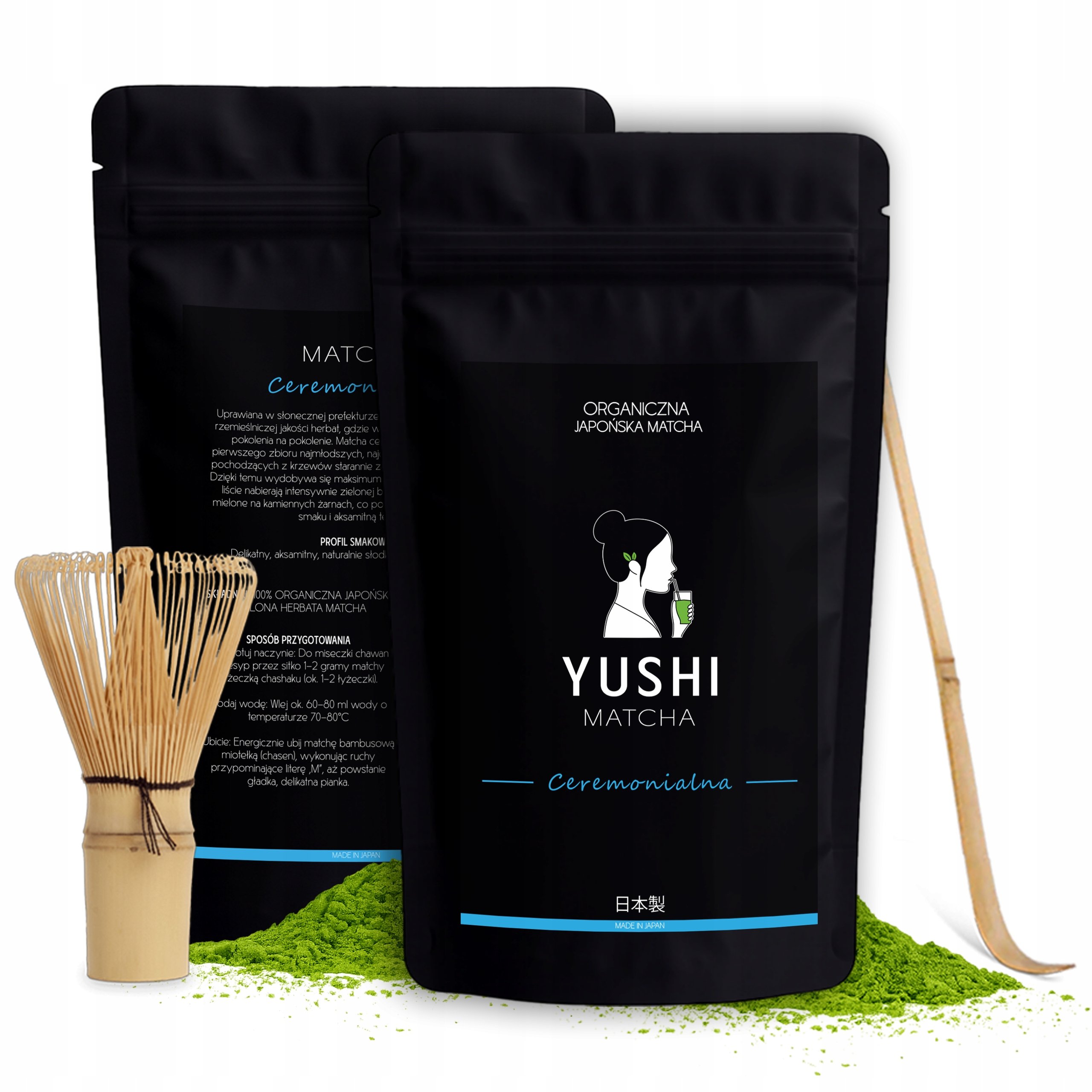 Zestaw Matcha Ceremonialna Japońska 30g Chasen Chashaku