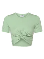 Koszulki i topy damskie - Noisy May - T-shirt damski  Twiggi, zielony - miniaturka - grafika 1