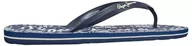Klapki i japonki męskie - Pepe Jeans Męskie klapki Whale Origin, niebieskie (granatowe), 8 UK, niebieski (Blue Navy), 42 EU - miniaturka - grafika 1