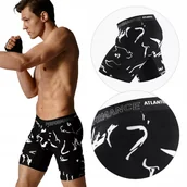 Majtki męskie - BOKSERKI MĘSKIE długie opięte bambusowe termoaktywne Atlantic *M - miniaturka - grafika 1