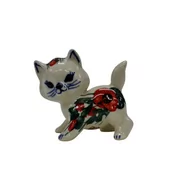 Figurki dekoracyjne - Ceramiczne kot filemon Ceramika Bolesławiec - miniaturka - grafika 1
