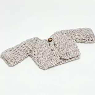 Sweterek z włóczki/Przytullale dla lalki Miniland 32cm, naturalny - Domki dla lalek - miniaturka - grafika 1