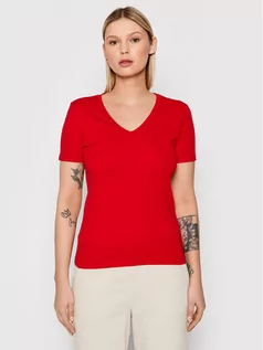 Koszulki i topy damskie - Benetton United Colors Of T-Shirt 3GA2E4230 Czerwony Regular Fit - grafika 1