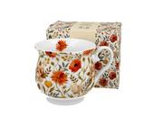 Kubki - Kubek do kawy i herbaty porcelanowy DUO retro SUMMER FLOWERS 530 ml - miniaturka - grafika 1