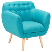 Fotele - Beliani Fotel niebieski MELBY 38203 - miniaturka - grafika 1