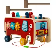 Sortery dla dzieci - Picollo, Drewniana kostka edukacyjna Słoń Montessori wbijak dla dzieci - miniaturka - grafika 1