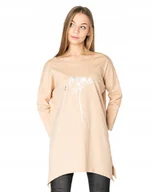 Bluzki damskie - Długa Bluzka Tunika Asymetryczna Damska 4597-5 XL - miniaturka - grafika 1