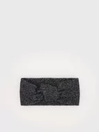 Czapki dla dzieci - Reserved - Opaska na głowę z dodakiem wełny - czarny - miniaturka - grafika 1