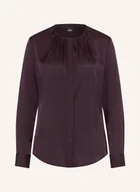 Bluzki damskie - Boss Bluzka Jedwabna Banorah rot - miniaturka - grafika 1