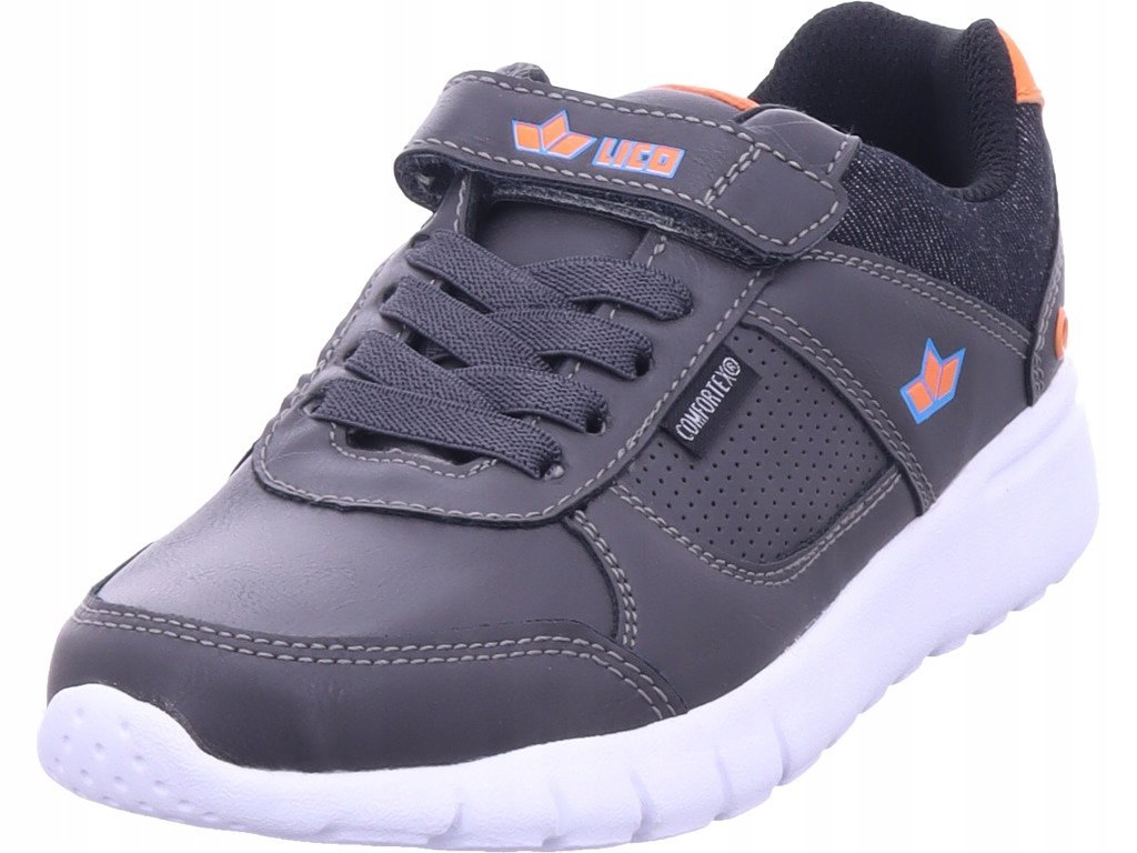 LICO SPORTOWE BUTY DZIECIĘCE SZARE Z PASKIEM I LOGO 25 6AA