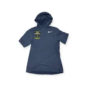 Koszulki męskie - Sportowa bluzka męska na krótki rękaw z kapturem NIKE L - miniaturka - grafika 1