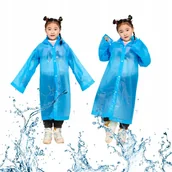 Płaszcze damskie - PŁASZCZ PRZECIWDESZCZOWY Z KAPTUREM PELERYNA PONCZO DLA DZIECI UNIWERSALNY - miniaturka - grafika 1