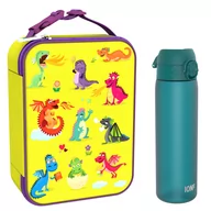 Lunch boxy - Zestaw Śniadaniowy Do Przedszkola Ion8 Dragons 13: Lunchbag I8Lbydrag I Butelka Ion8 I8Rf500Aqu - miniaturka - grafika 1