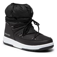 Śniegowce damskie - Moon Boot Śniegowce Jr Girl Low Nylon Wp 34051800001 D Black - miniaturka - grafika 1